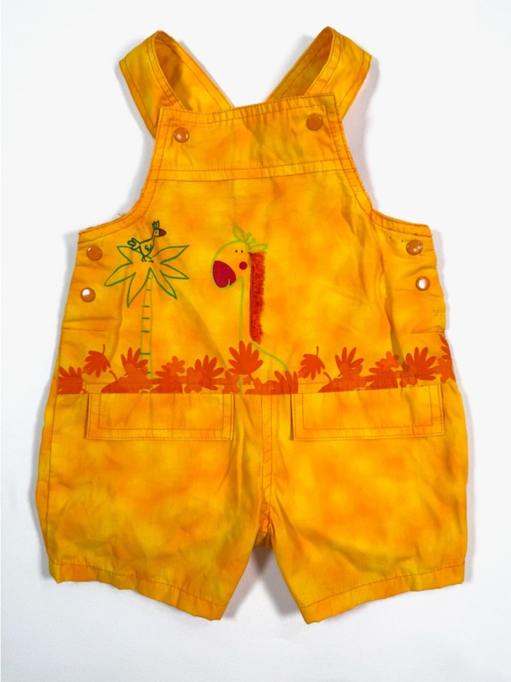 SIMPLY‎ BASIC Baby Boys' Tie Dye Safari Giraffe Tropical Dungarees Overalls 0-3M